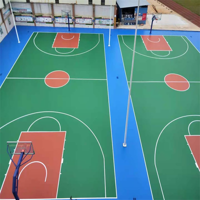 千力體育-硅pu籃球場-幼兒園室外硅pu場地的鋪裝